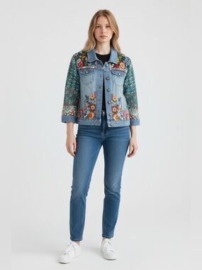 Multiples Jean Jacket Small